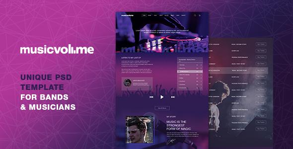 Musicvolume | PSD Theme for Bands, Musicians, Artists and the Music Industry Musicvolume | PSD Theme for Bands, Musicians, Artists and the Music Industry
