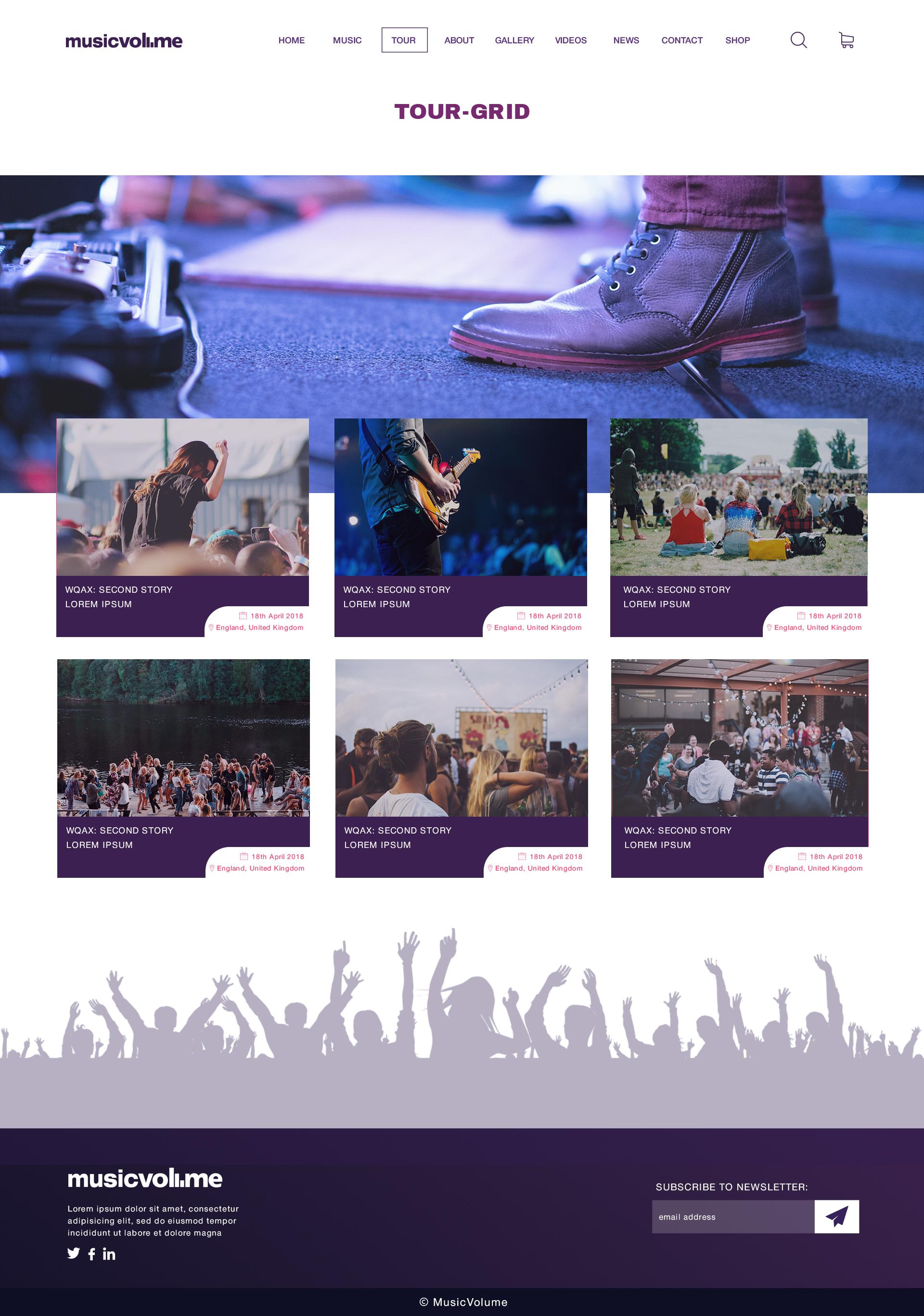 Musicvolume | PSD Theme for Bands, Musicians, Artists and the Music Industry screenshot 10