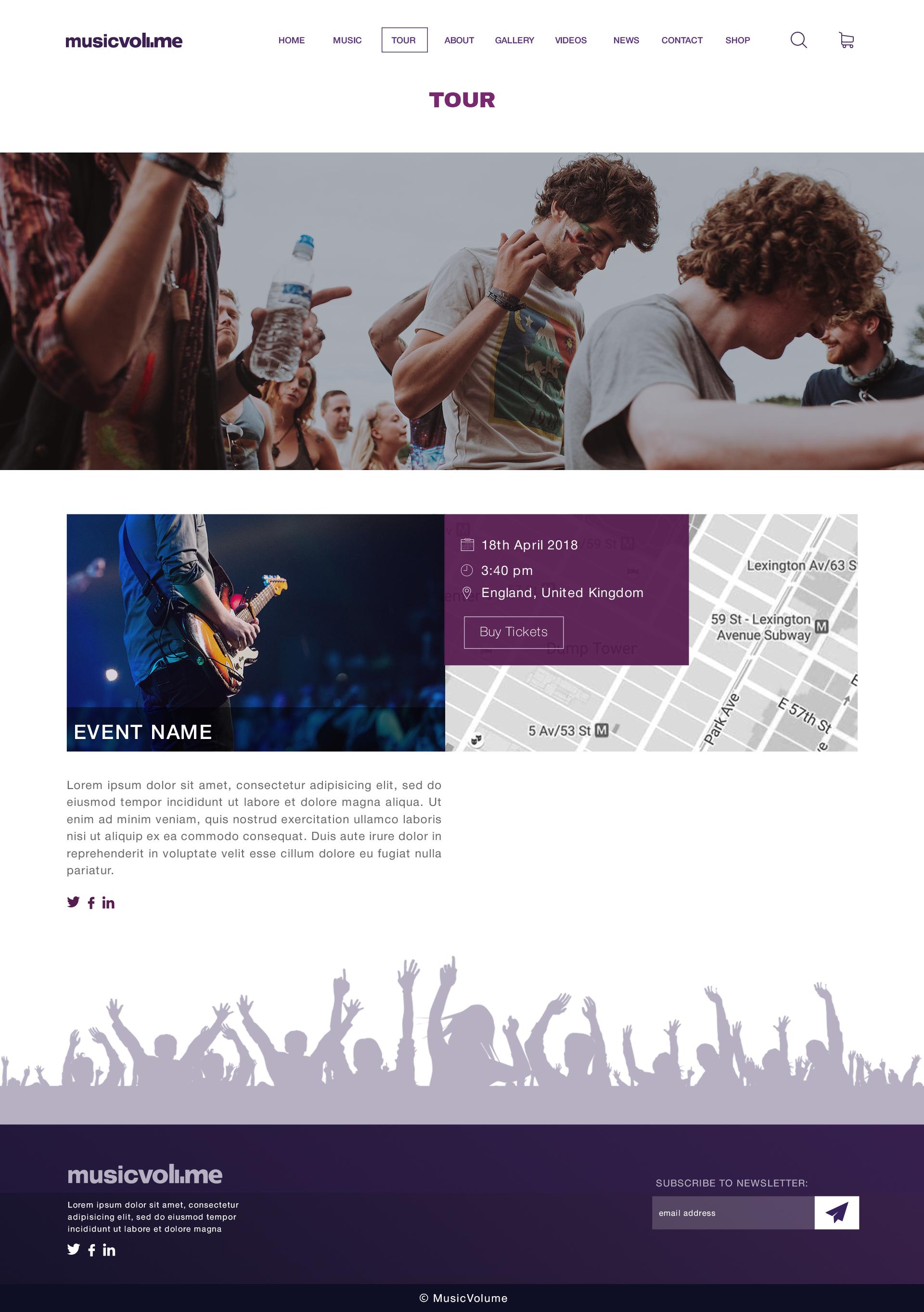 Musicvolume | PSD Theme for Bands, Musicians, Artists and the Music Industry screenshot 11