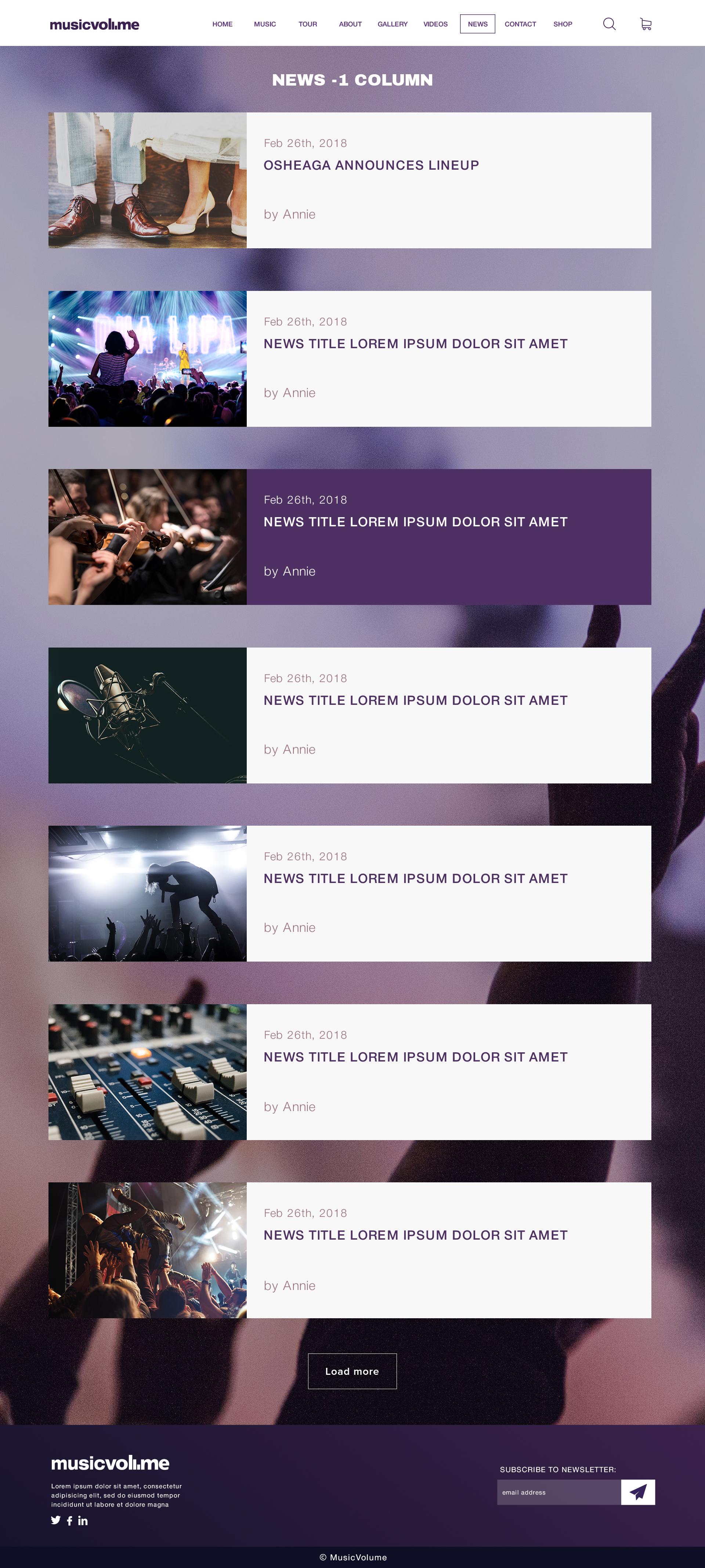 Musicvolume | PSD Theme for Bands, Musicians, Artists and the Music Industry screenshot 15
