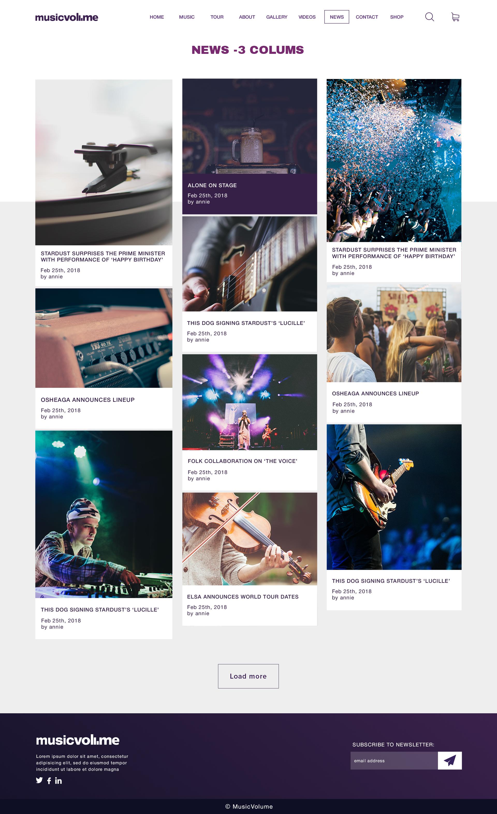 Musicvolume | PSD Theme for Bands, Musicians, Artists and the Music Industry screenshot 16