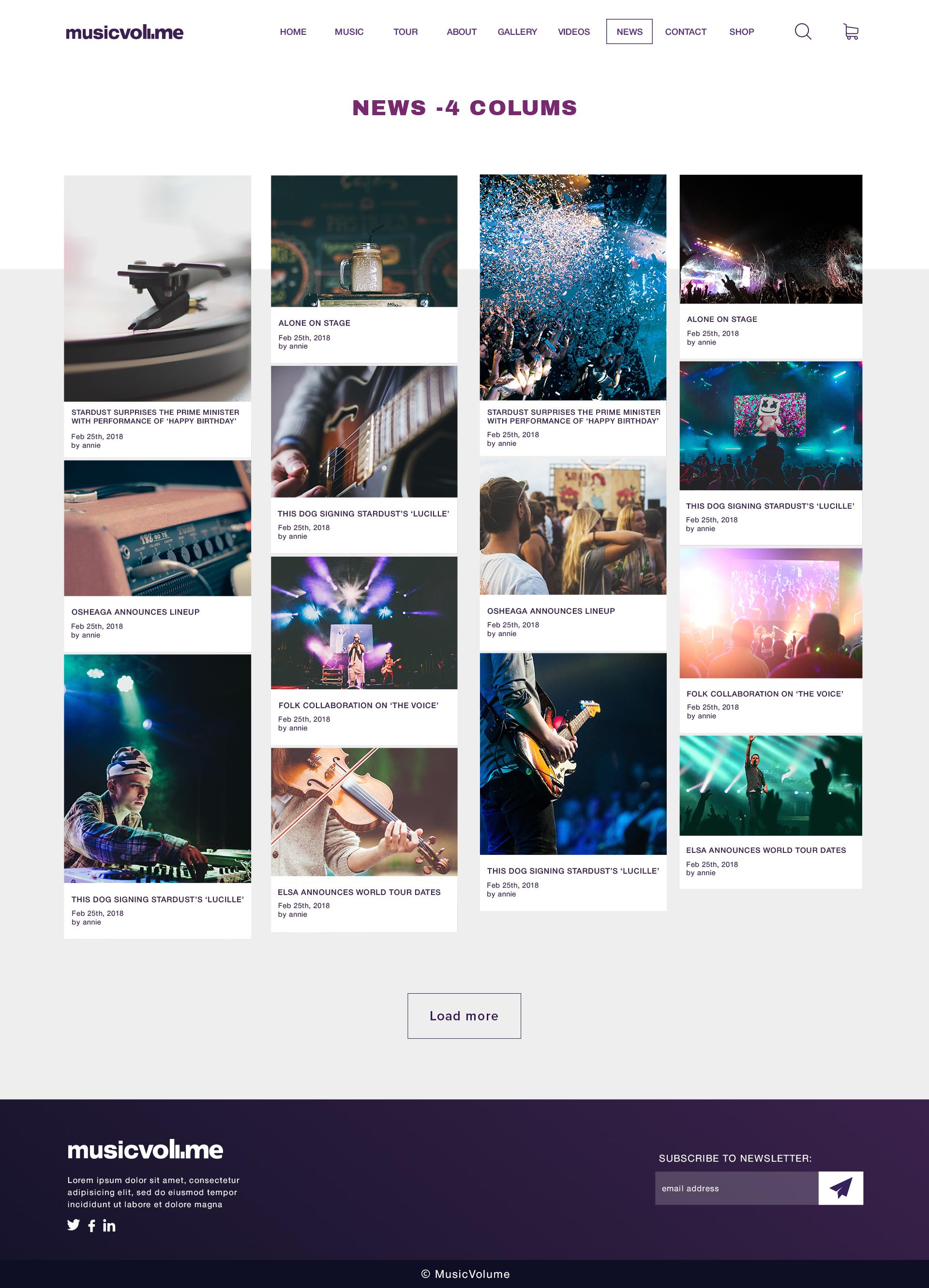 Musicvolume | PSD Theme for Bands, Musicians, Artists and the Music Industry screenshot 17