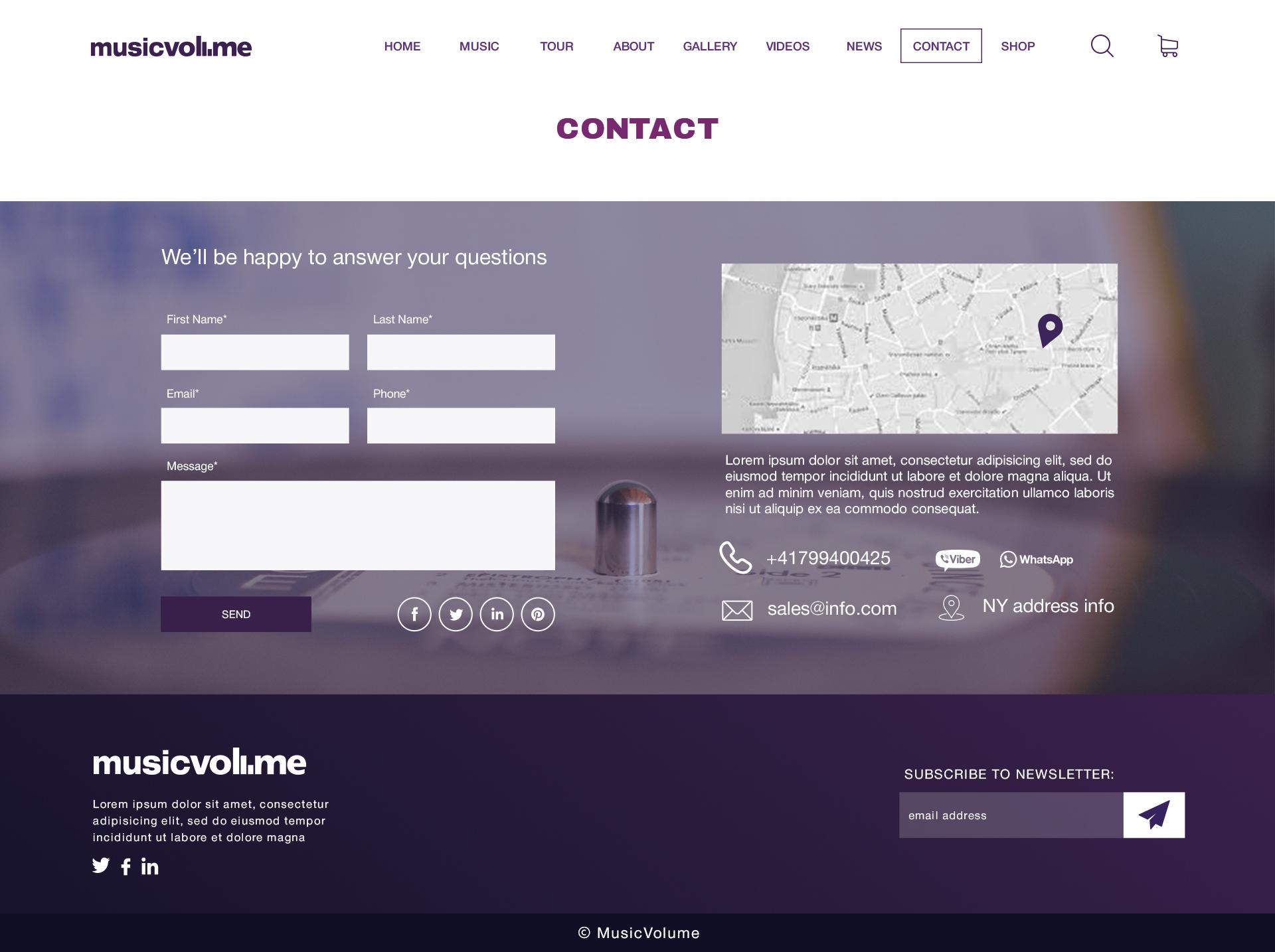 Musicvolume | PSD Theme for Bands, Musicians, Artists and the Music Industry screenshot 20