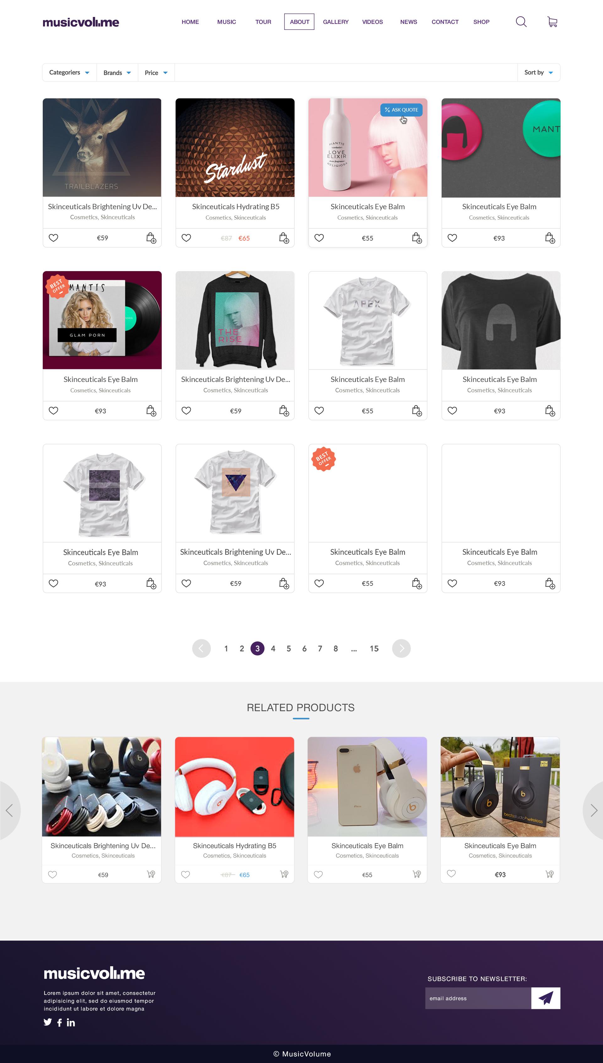Musicvolume | PSD Theme for Bands, Musicians, Artists and the Music Industry screenshot 23