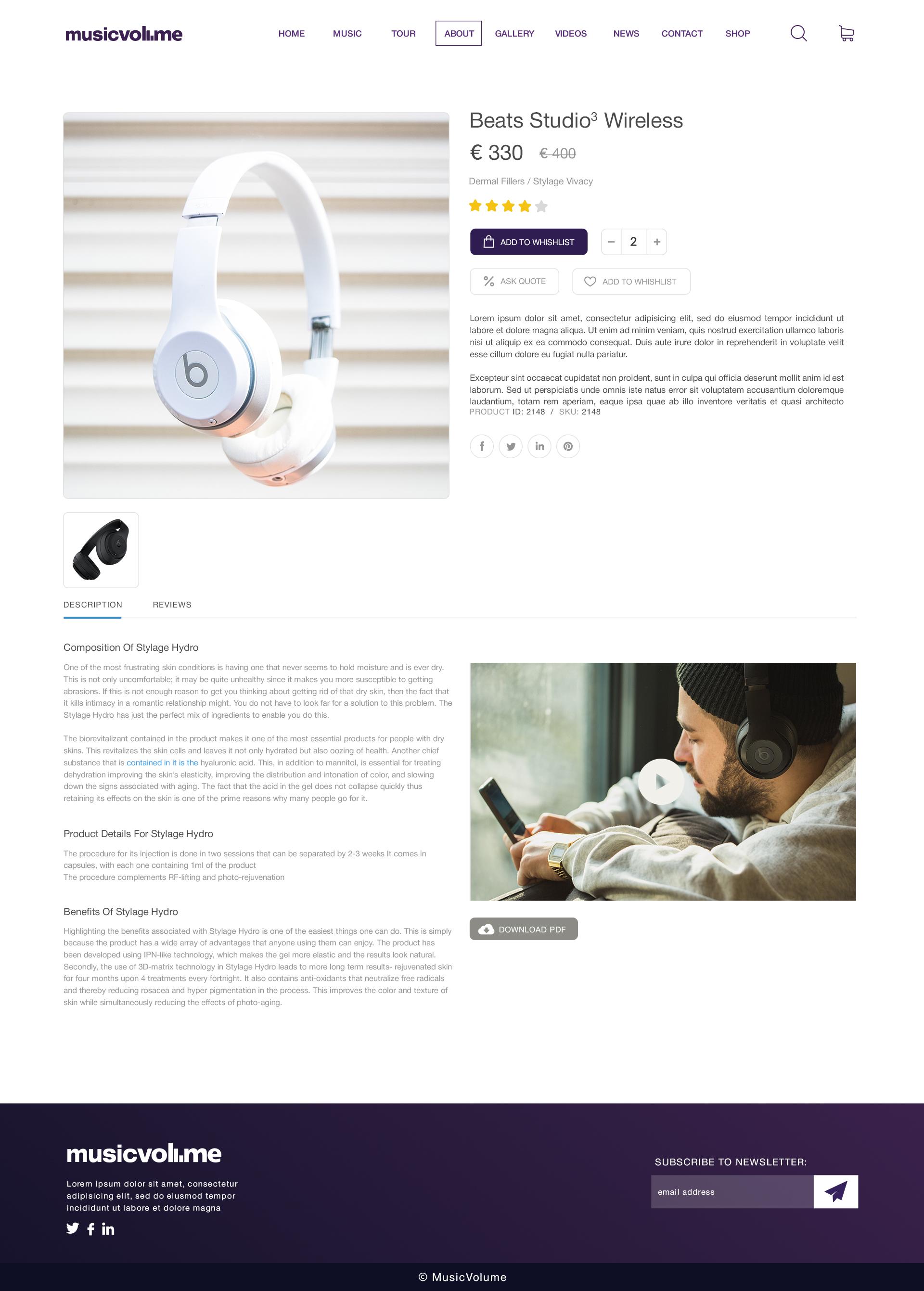 Musicvolume | PSD Theme for Bands, Musicians, Artists and the Music Industry screenshot 24