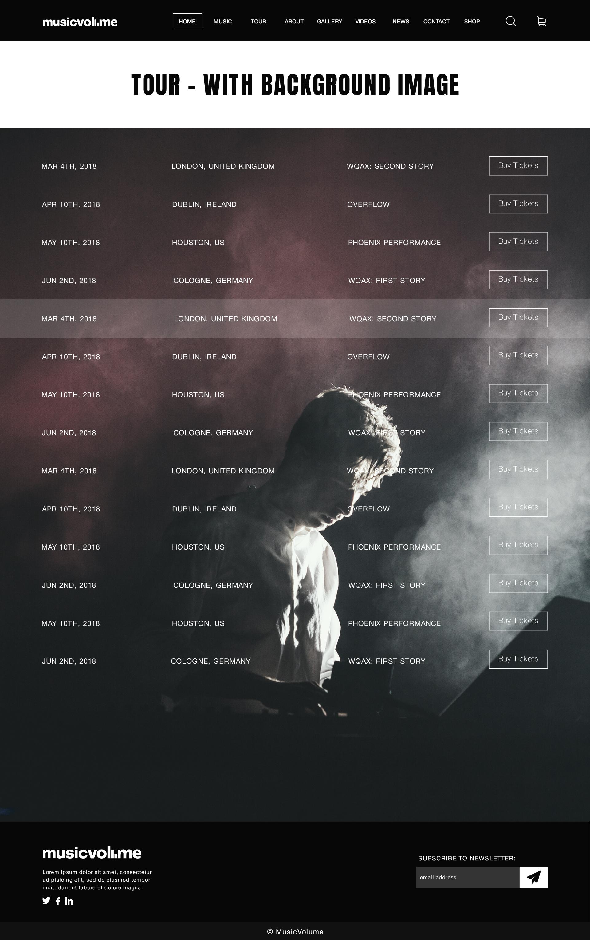 Musicvolume | PSD Theme for Bands, Musicians, Artists and the Music Industry screenshot 35