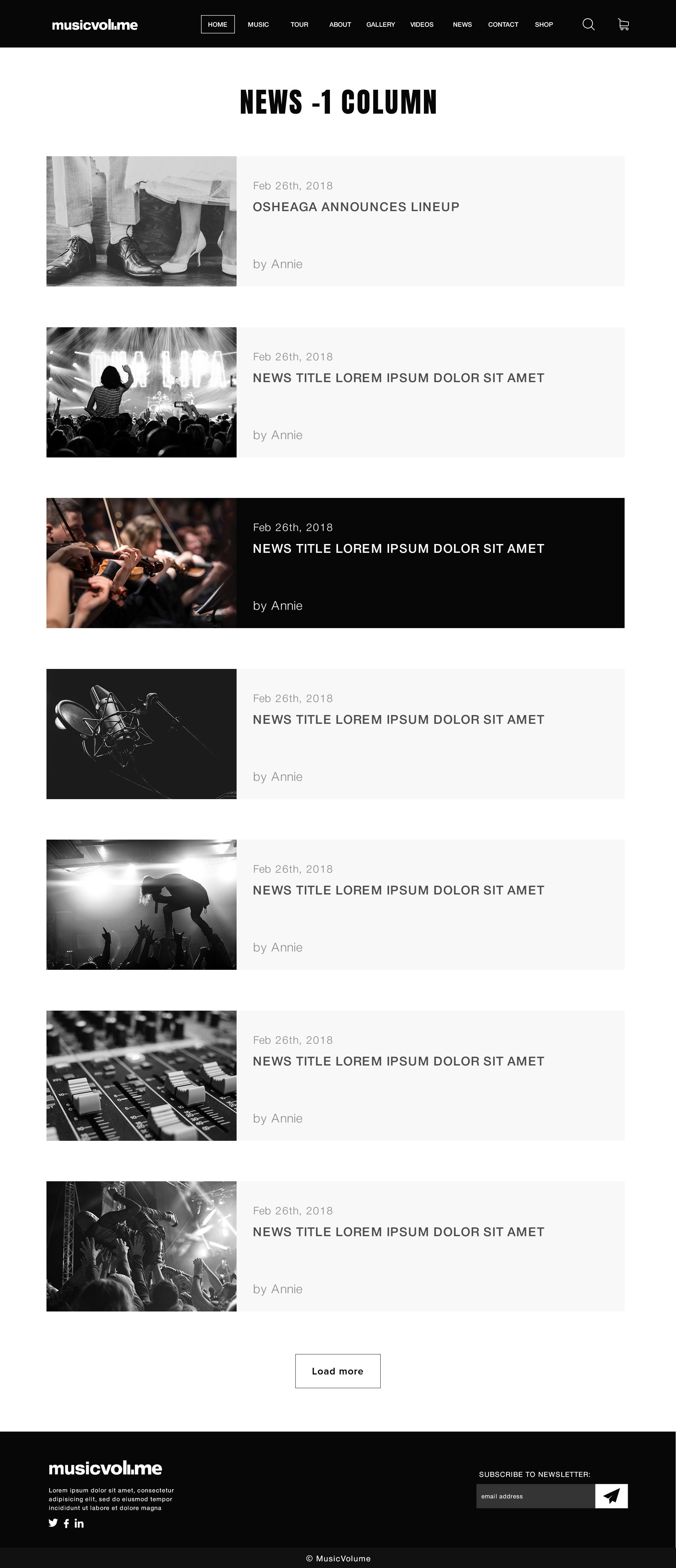 Musicvolume | PSD Theme for Bands, Musicians, Artists and the Music Industry screenshot 41