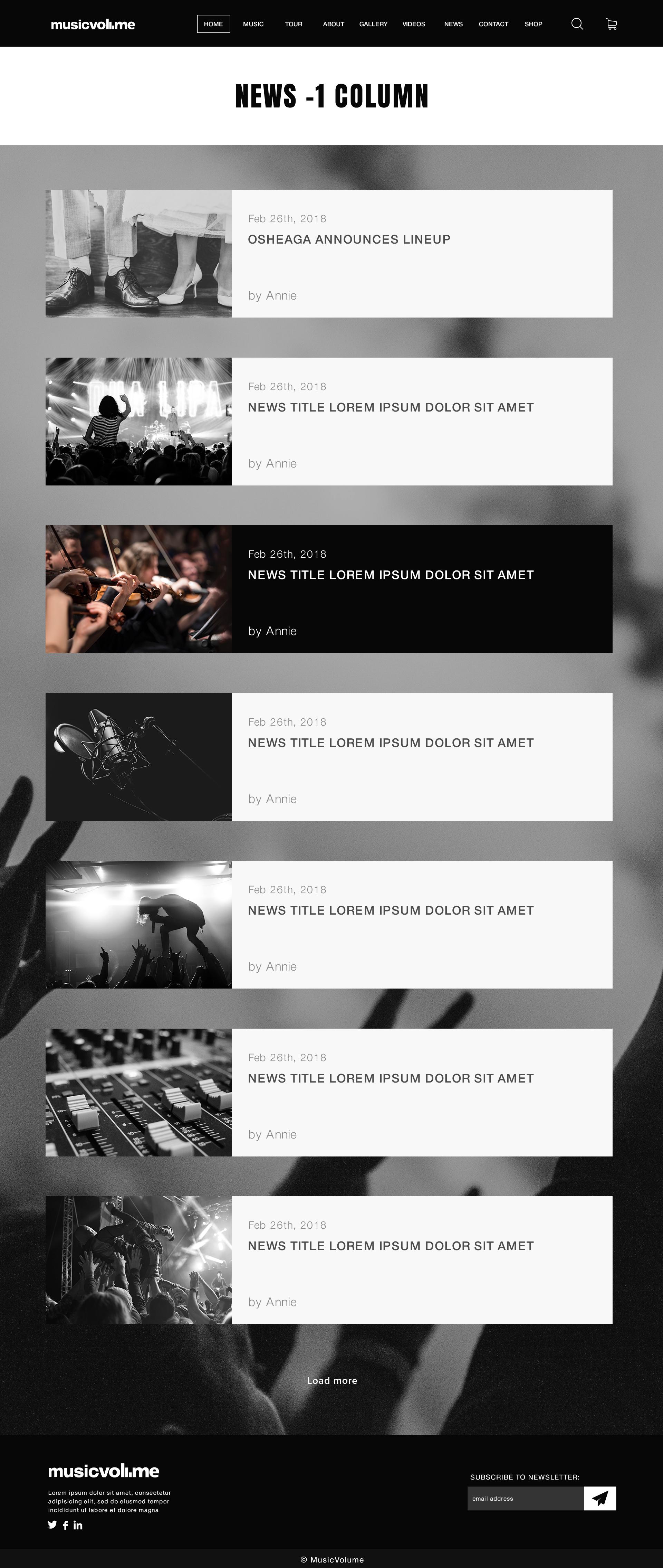 Musicvolume | PSD Theme for Bands, Musicians, Artists and the Music Industry screenshot 42