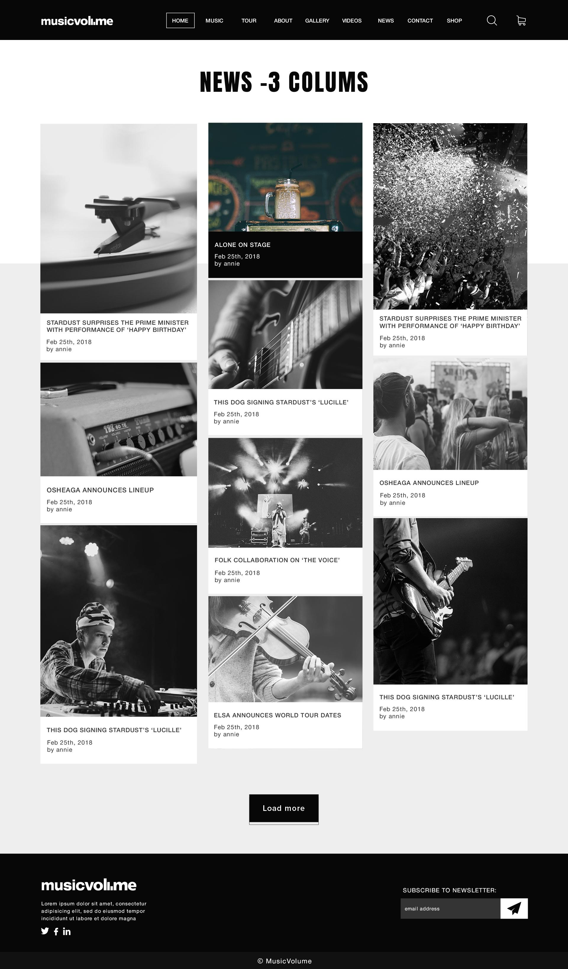 Musicvolume | PSD Theme for Bands, Musicians, Artists and the Music Industry screenshot 43