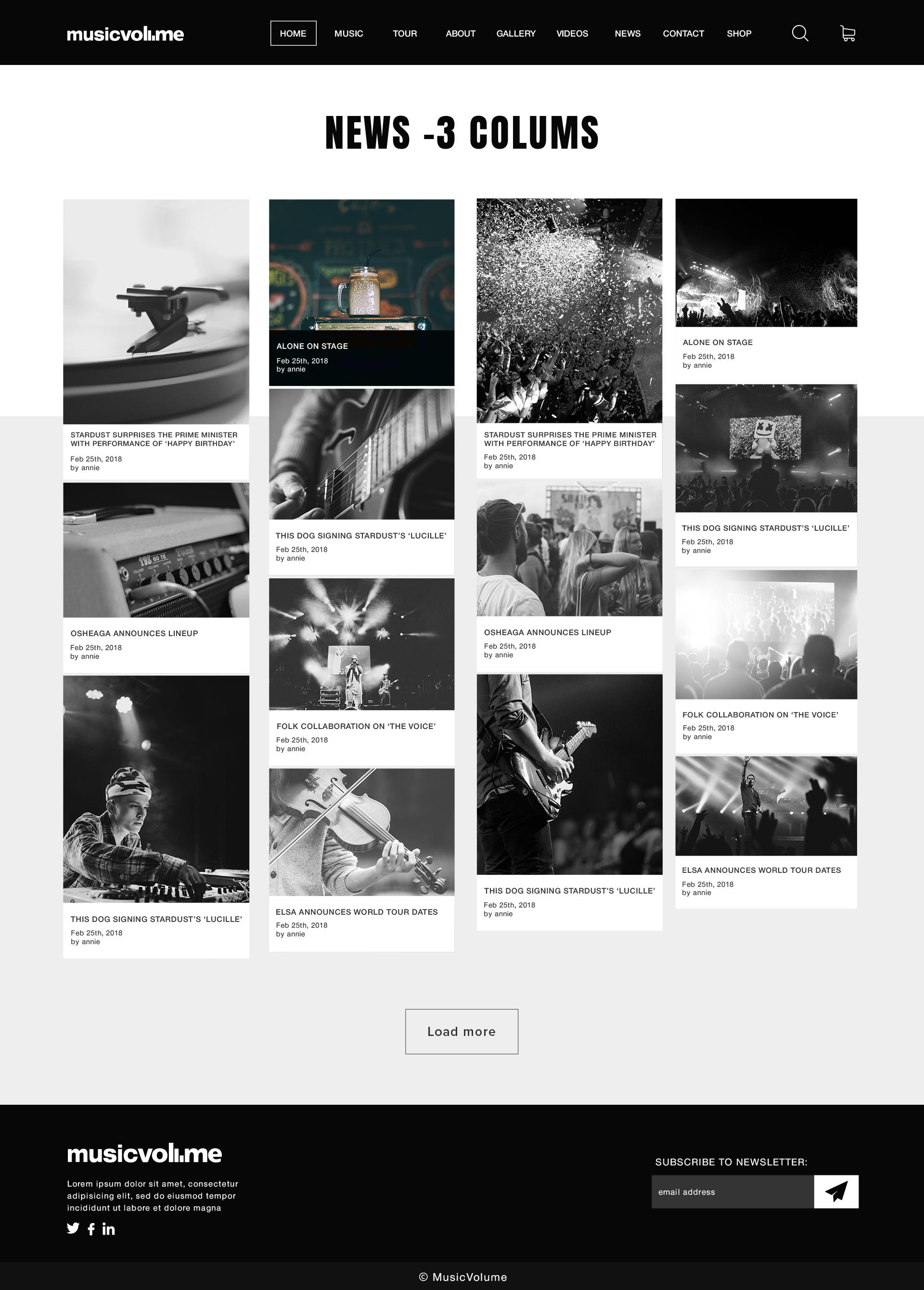 Musicvolume | PSD Theme for Bands, Musicians, Artists and the Music Industry screenshot 44
