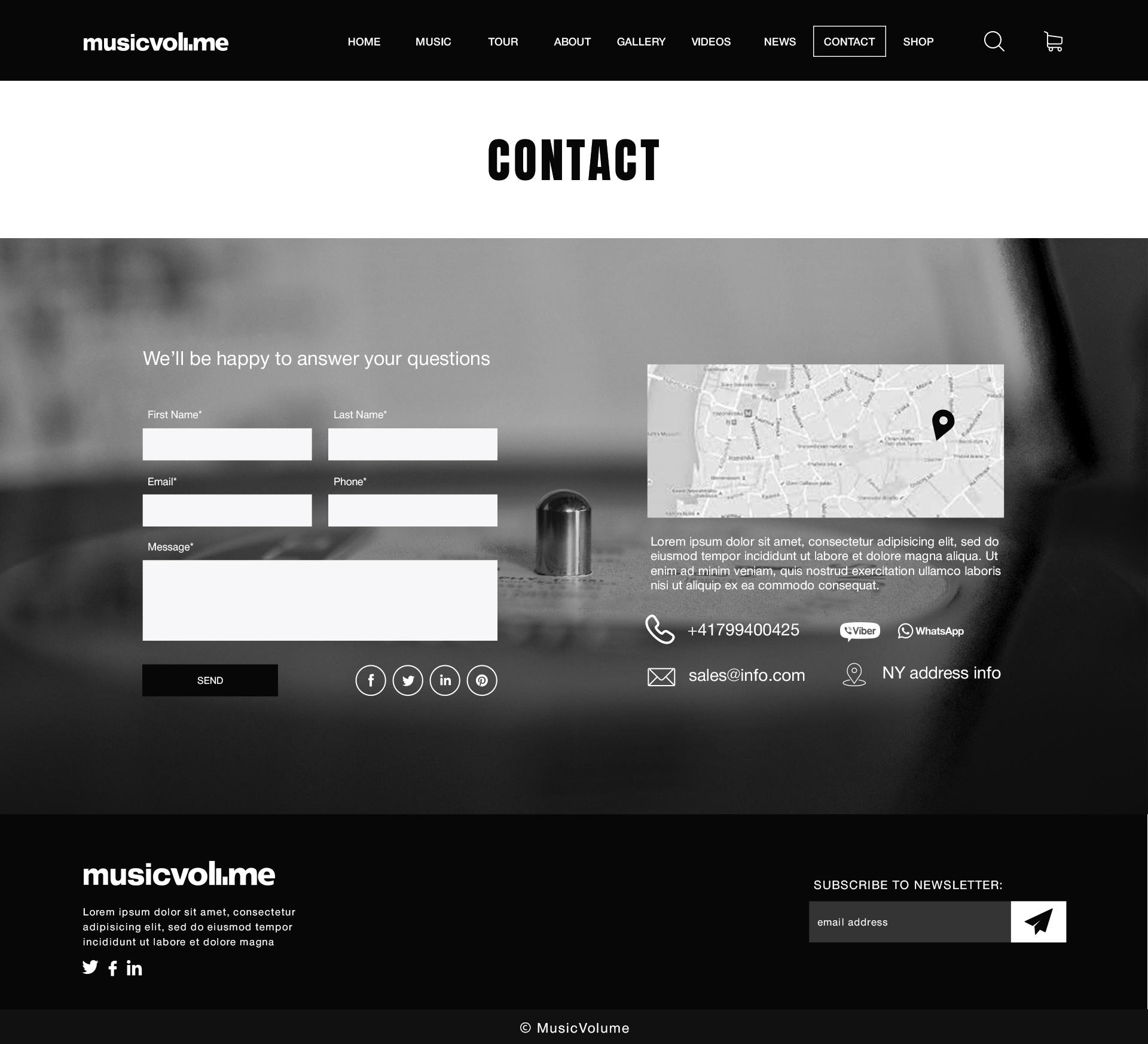 Musicvolume | PSD Theme for Bands, Musicians, Artists and the Music Industry screenshot 47