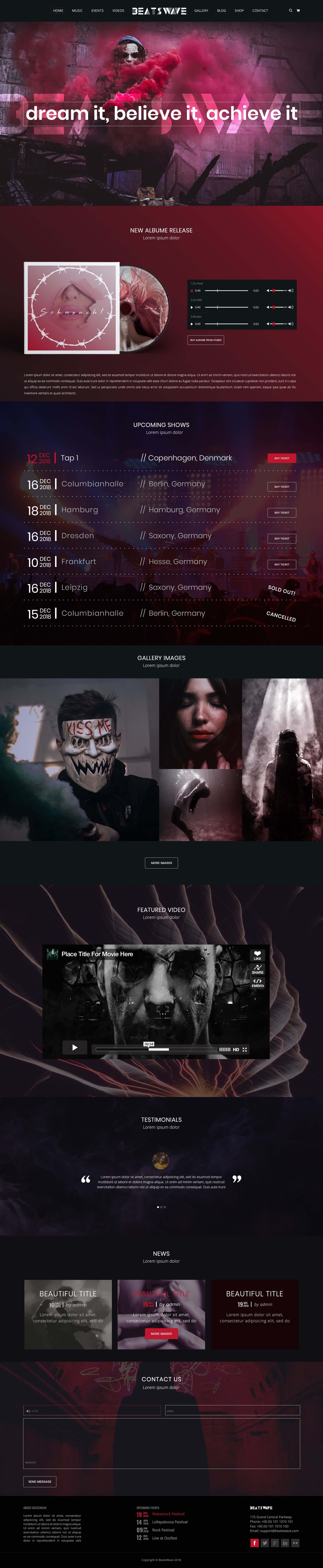 BeatsWave - Creative Music HTML Template screenshot 4