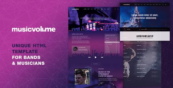 Musicvolume - Modern HTML Template for Bands, Musicians, Artists and the Music Industry Musicvolume - Modern HTML Template for Bands, Musicians, Artists and the Music Industry
