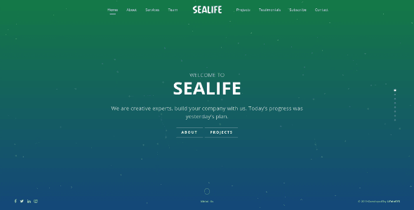 Sealife - Fullscreen Scrolling Portfolio Template screenshot 5