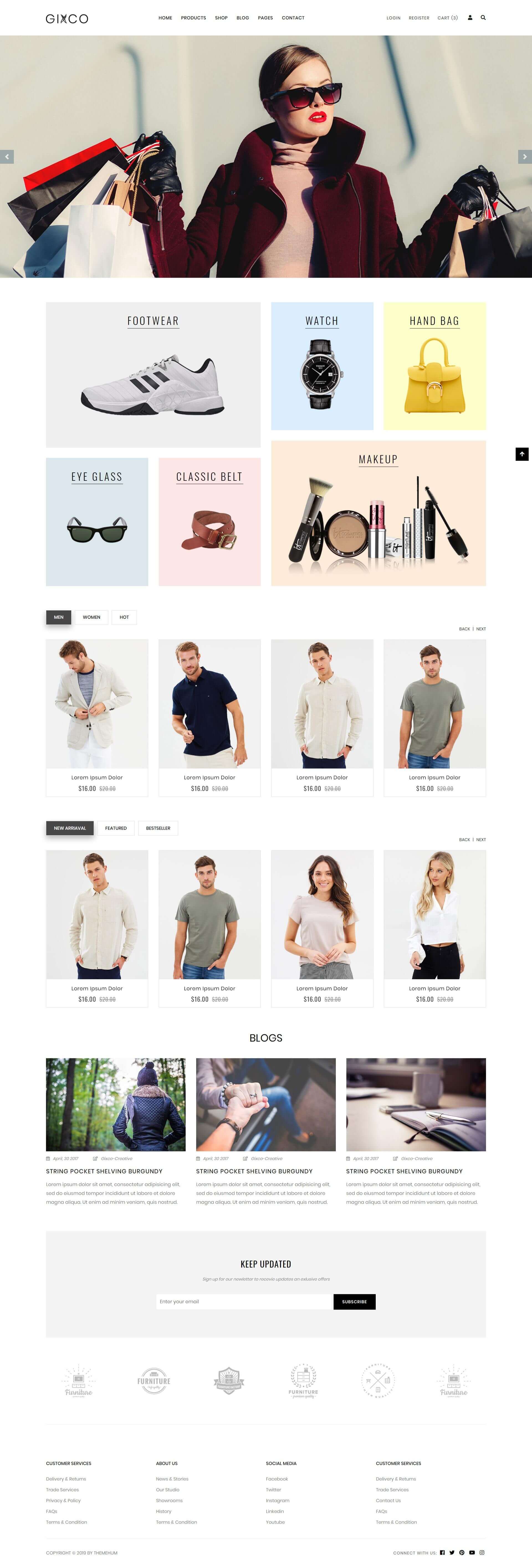 Gixco - Multiple eCommerce HTML5 Template screenshot 1
