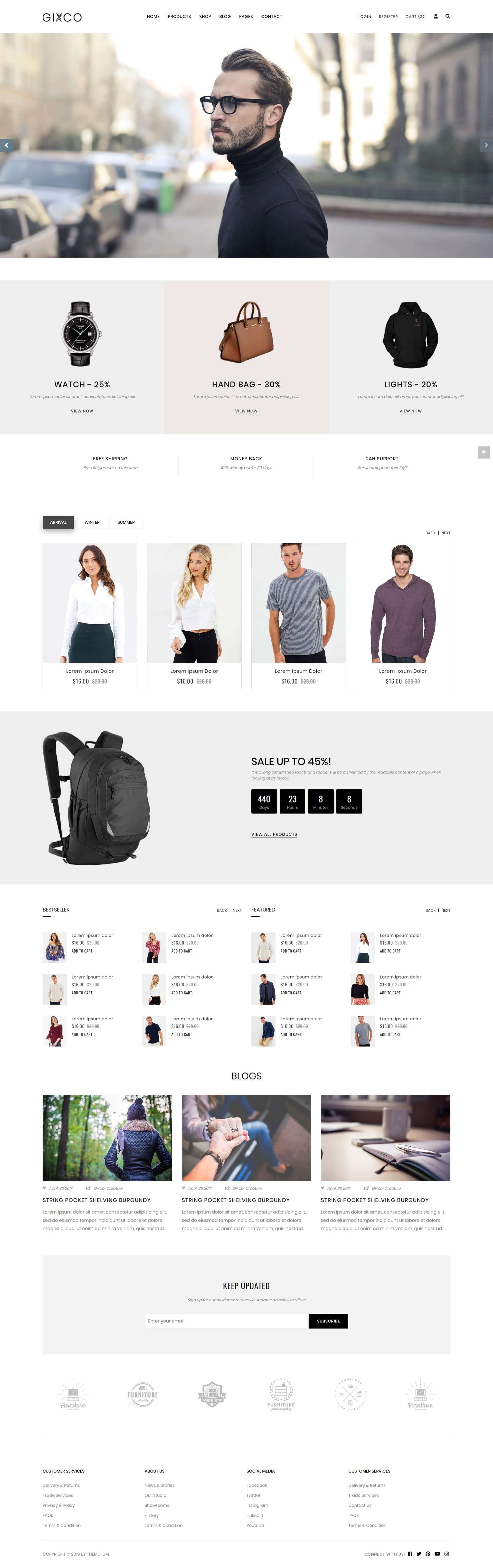 Gixco - Multiple eCommerce HTML5 Template screenshot 2