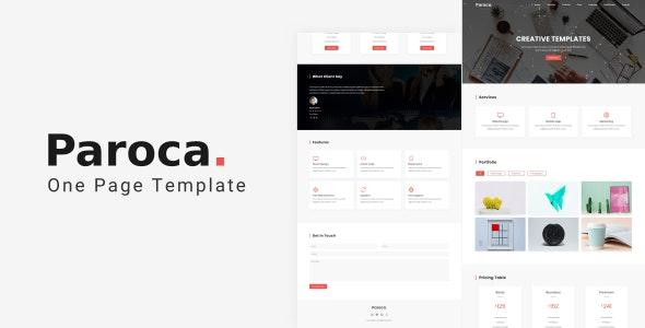 Paroca - One Page Template Paroca - One Page Template - Business