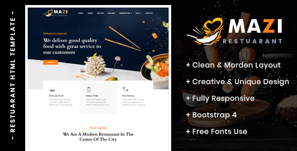 Mazi - Fast Food & Restaurant HTML Template Mazi - Fast Food & Restaurant HTML Template