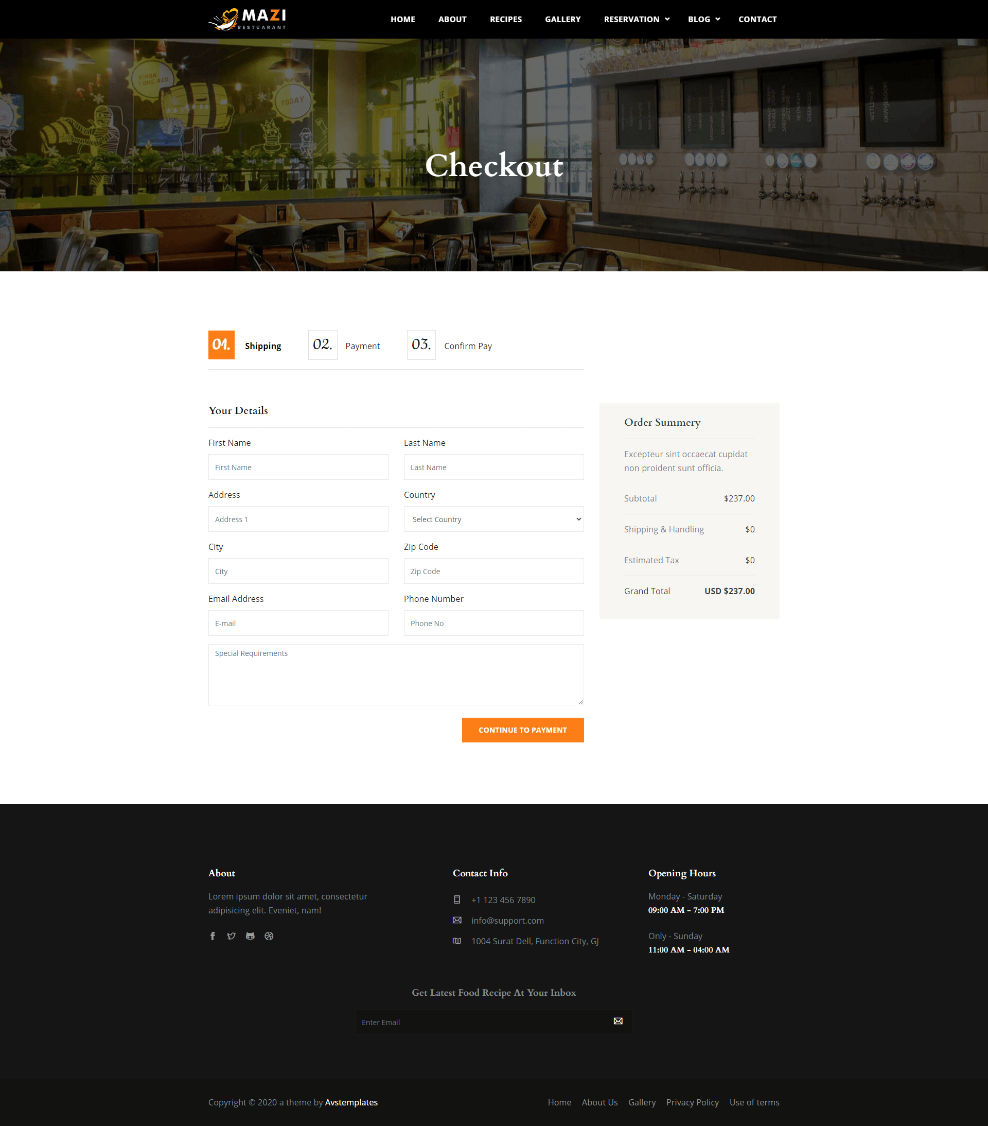 Mazi - Fast Food & Restaurant HTML Template screenshot 7