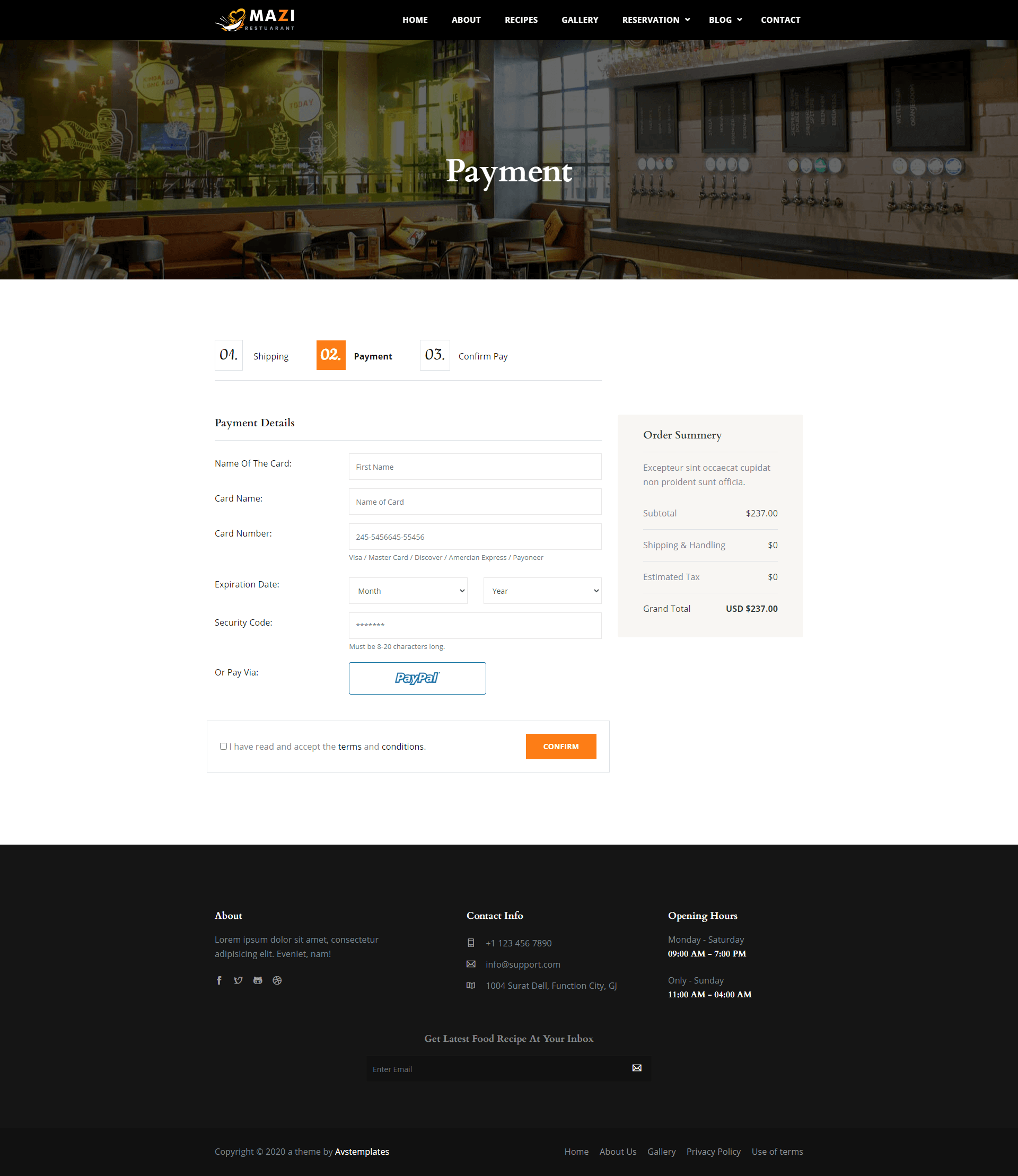 Mazi - Fast Food & Restaurant HTML Template screenshot 8