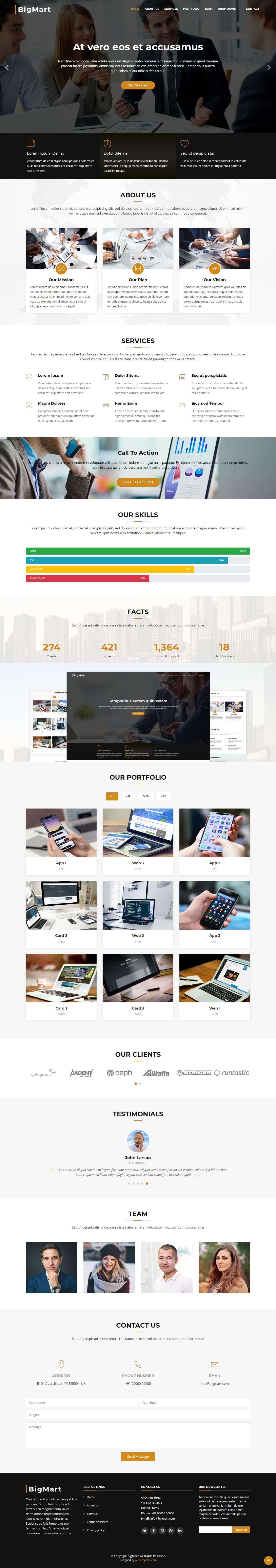 Bigmart - Business HTML template screenshot 1