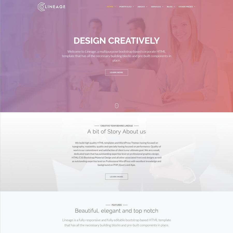 Lineage - Responsive Multipurpose HTML Template | LifeInSYS