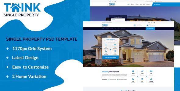Think - Single Property PSD Template screenshot 1