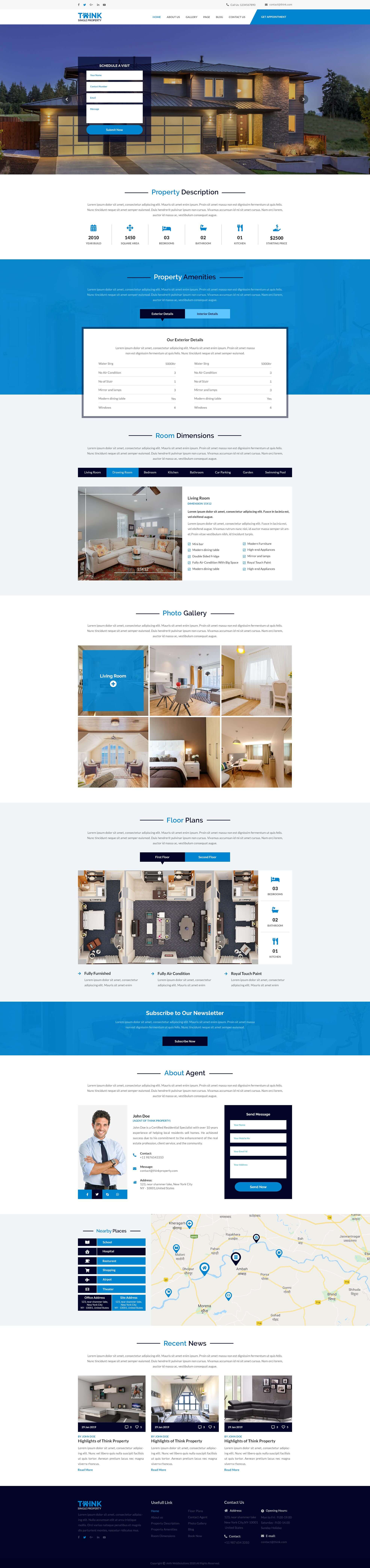 Think - Single Property PSD Template screenshot 2