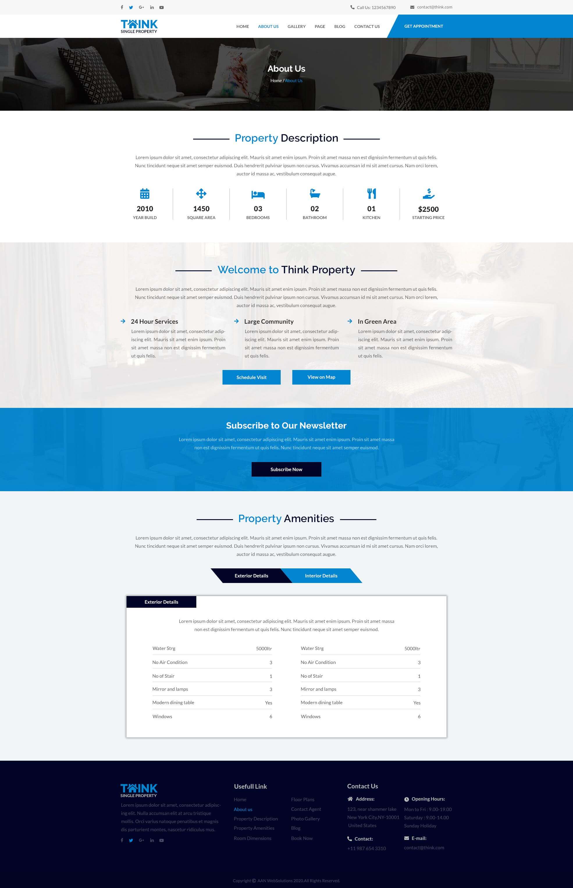 Think - Single Property PSD Template screenshot 3