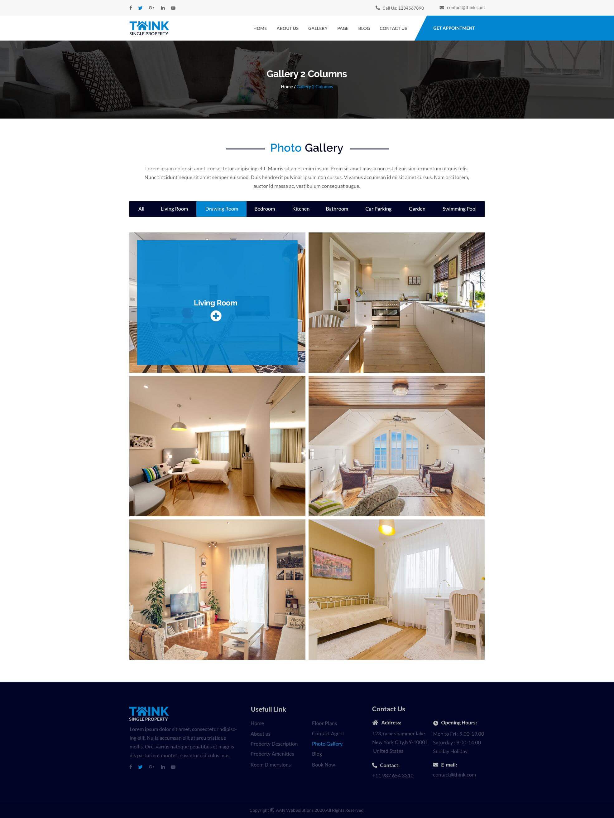 Think - Single Property PSD Template screenshot 8
