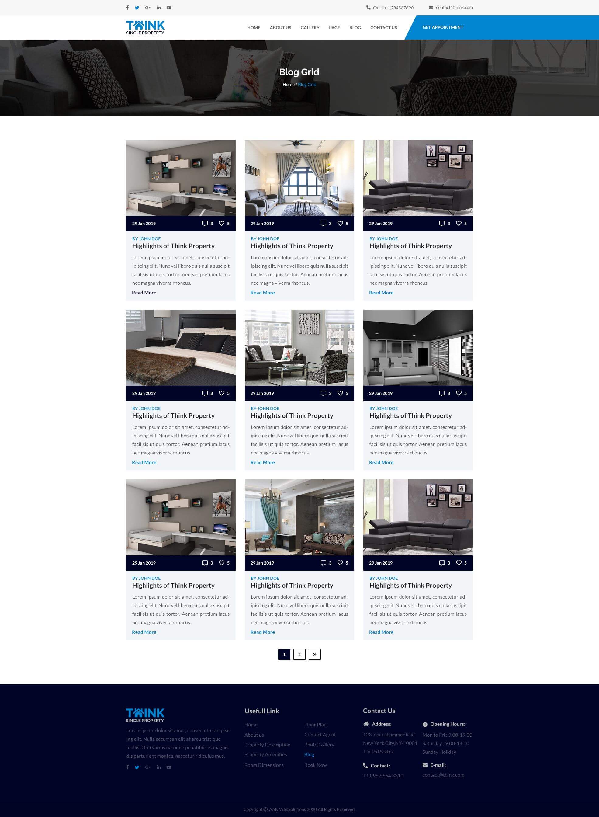 Think - Single Property PSD Template screenshot 10