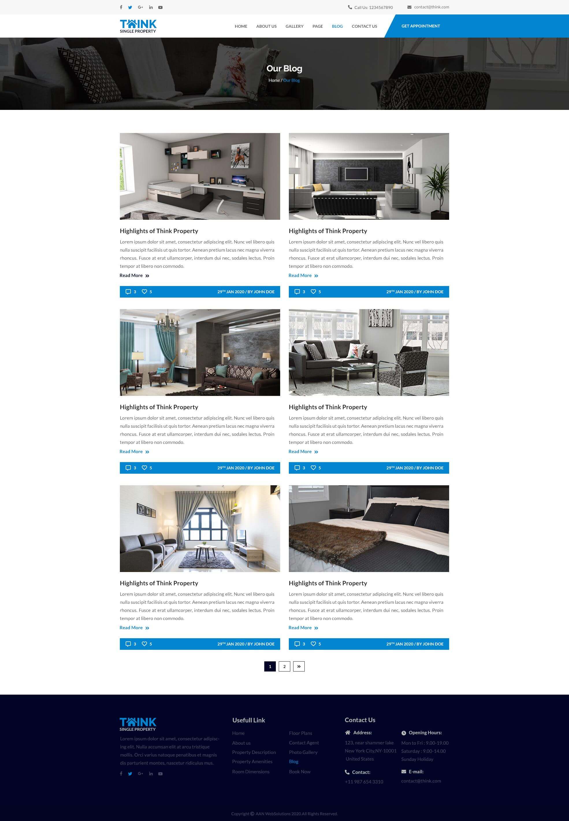 Think - Single Property PSD Template screenshot 11