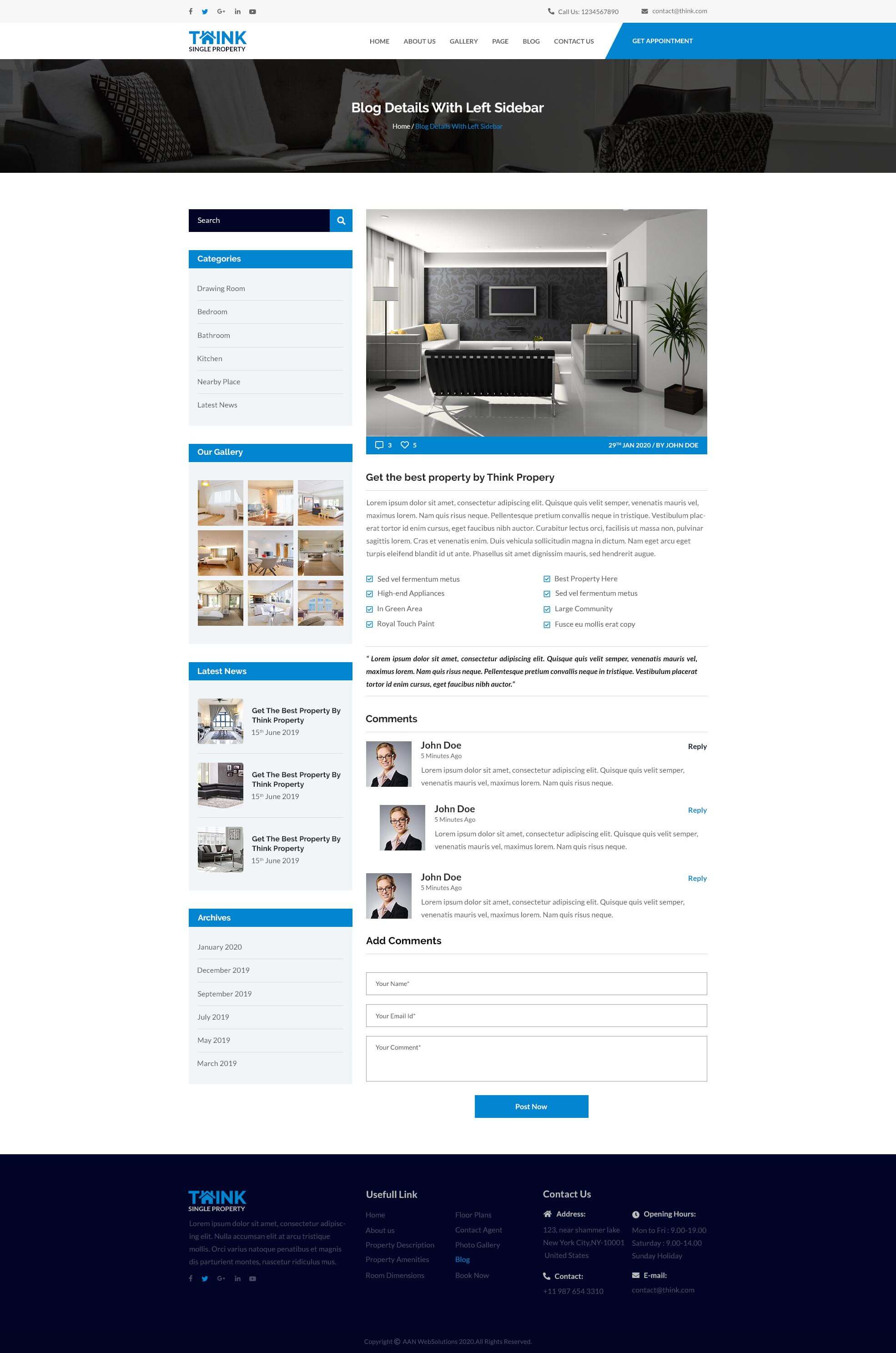 Think - Single Property PSD Template screenshot 12