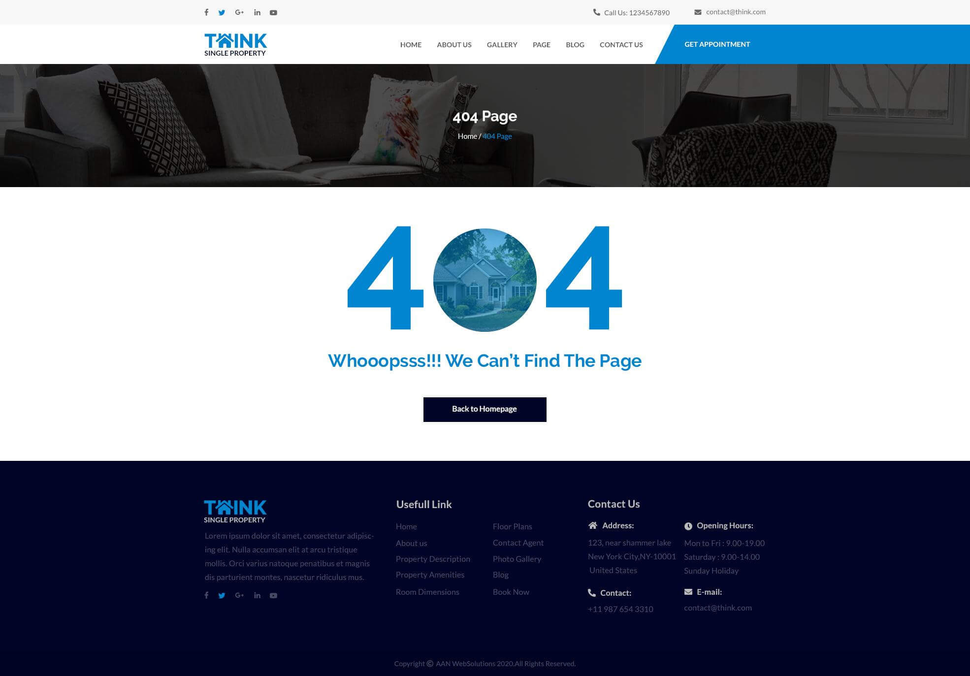 Think - Single Property PSD Template screenshot 15
