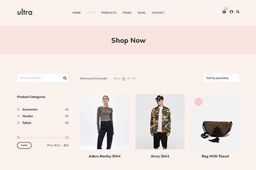 Ultrastore - Minimal WooCommerce Fashion WordPress Theme screenshot 1