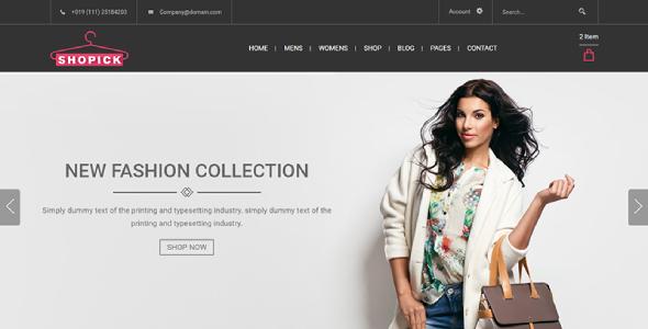 Shopick – Fashion eCommerce Responsive Bootstrap Template