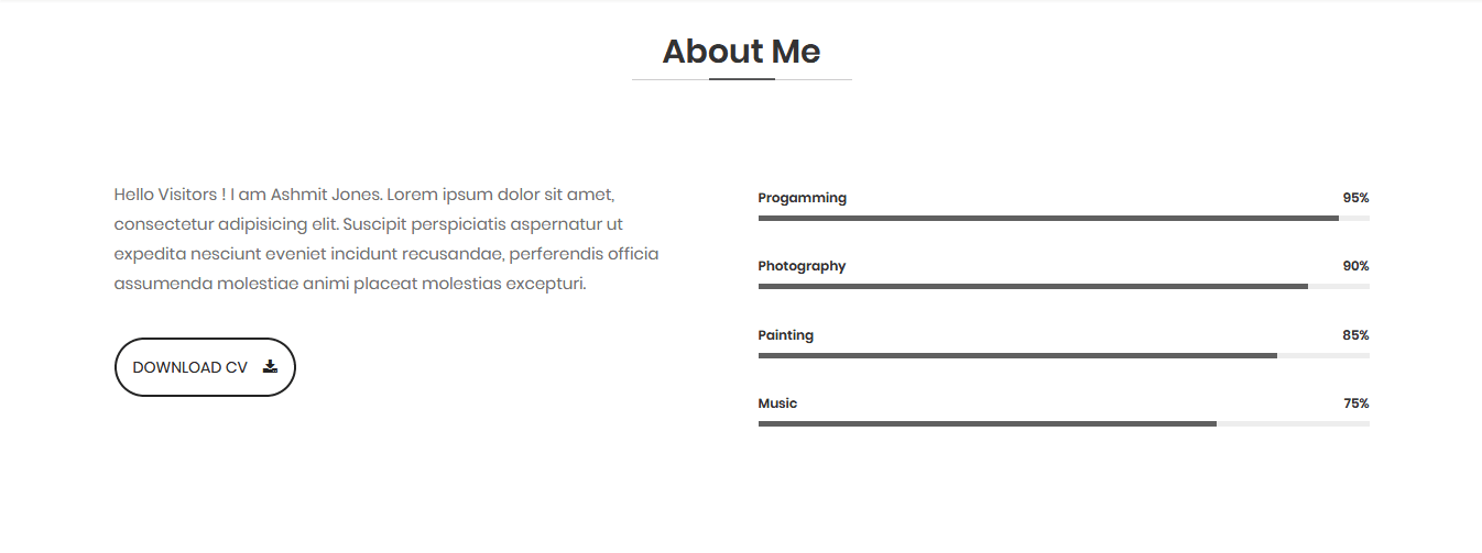 Ashmit - Personal Portfolio HTML Template screenshot 1