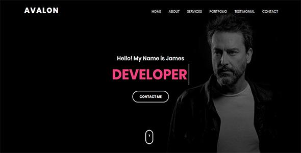 Avalon- Personal Portfolio HTML Template Avalon- Personal Portfolio HTML Template - Portfolio