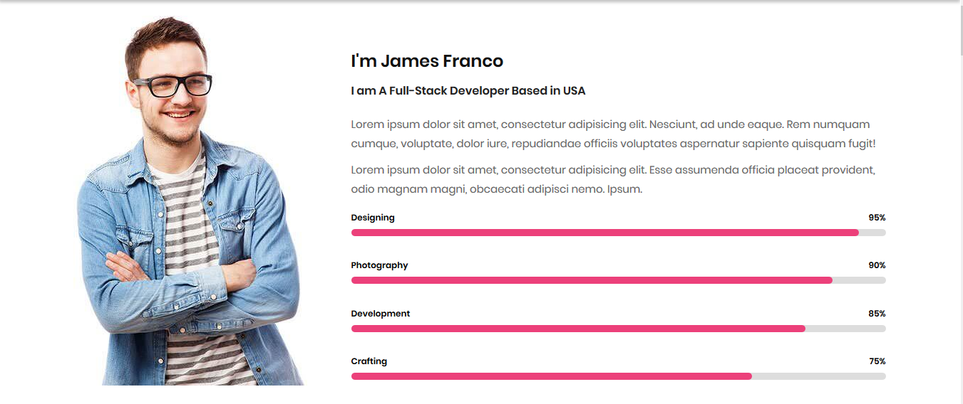 Avalon- Personal Portfolio HTML Template screenshot 1