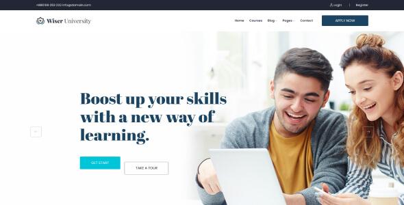 Wiser - Online Education Platform Website Template