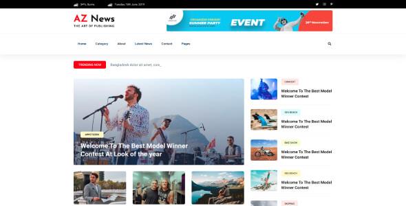 Aznews - Blog & News Website template Aznews - Blog & News Website template - Personal