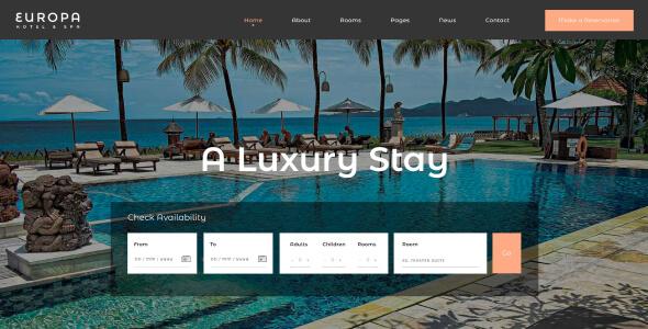 Europa - Resort & Hotel Booking HTML Template Europa - Resort & Hotel Booking HTML Template - Travel