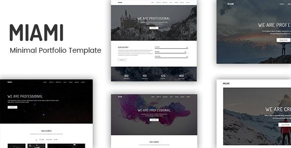 Miami - Minimal Portfolio HTML Template Miami - Minimal Portfolio HTML Template - Portfolio