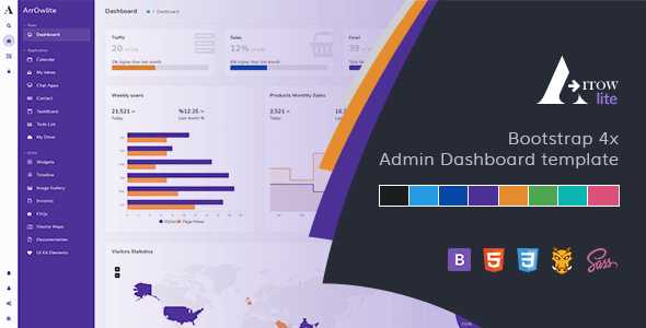 Arrowlite - Bootstrap 4x Admin Template and uikit