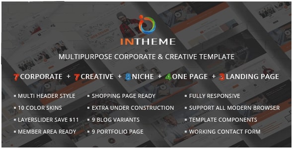Intheme Multipurpose corporate and creative template Intheme Multipurpose corporate and creative template - Corporate