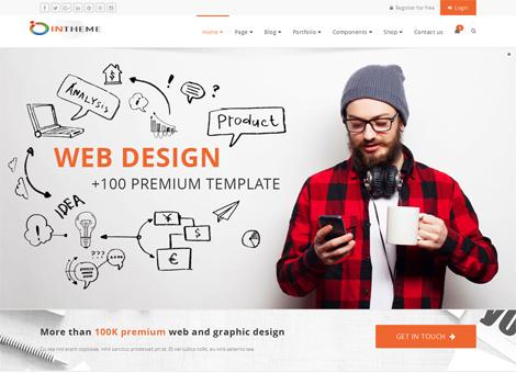 Intheme Multipurpose corporate and creative template screenshot 1