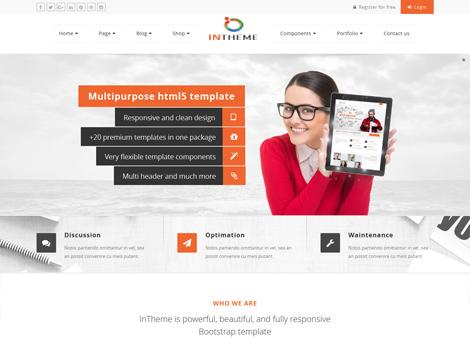 Intheme Multipurpose corporate and creative template screenshot 2