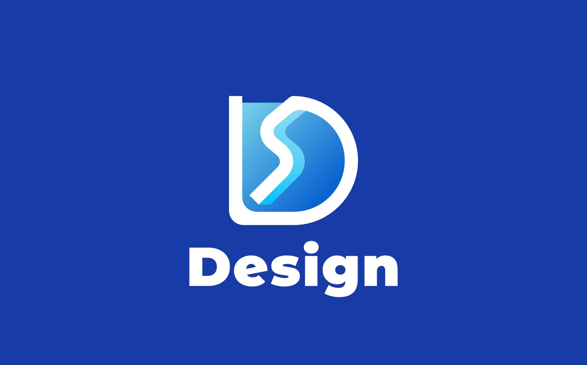 D Gradient Blue Logo screenshot 1
