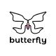 M Diamond Butterfly Logo