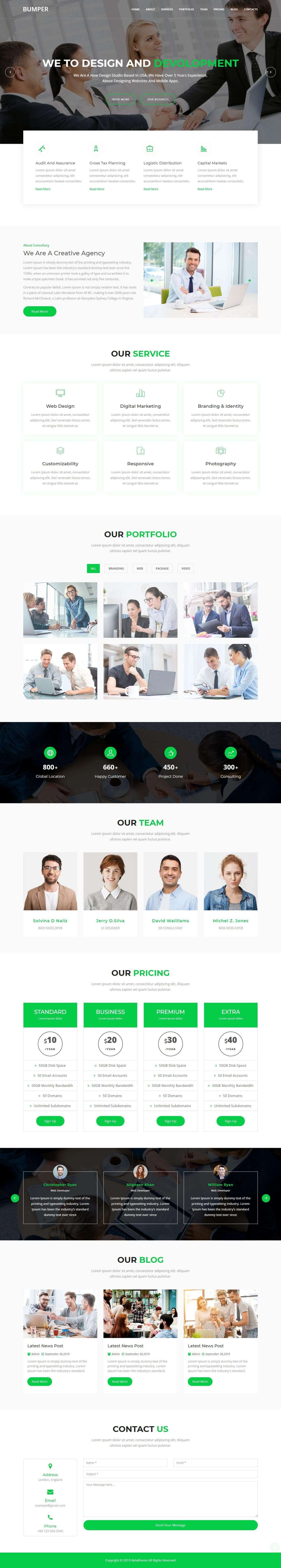 Bumper - Material Design Agency Template screenshot 1